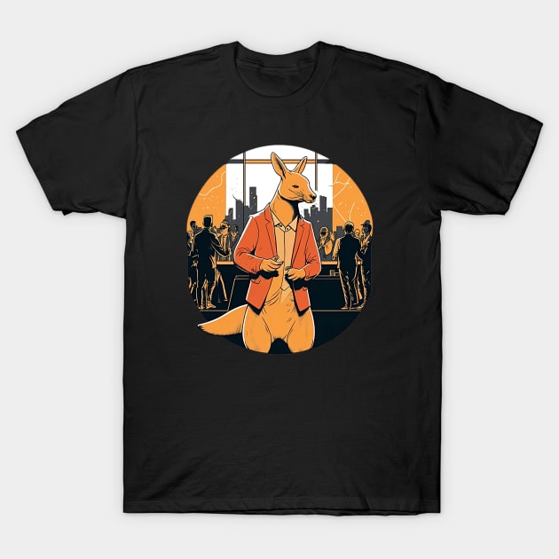 Kangaroo Bouncer: Hop Into This Bar Scene T-Shirt by zoocostudio